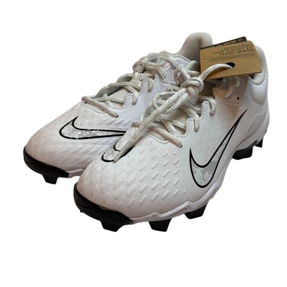 Nike Hyperdiamond 4 Keystone White Black Pure Platinum Women's sz: 8.5 NEW - Picture 1 of 9